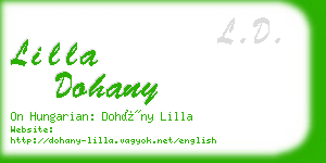 lilla dohany business card